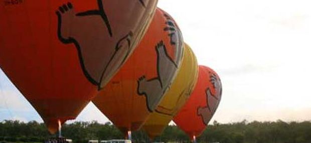 Multiple Hot Air Balloons Launching Cairns Port Douglas Australia